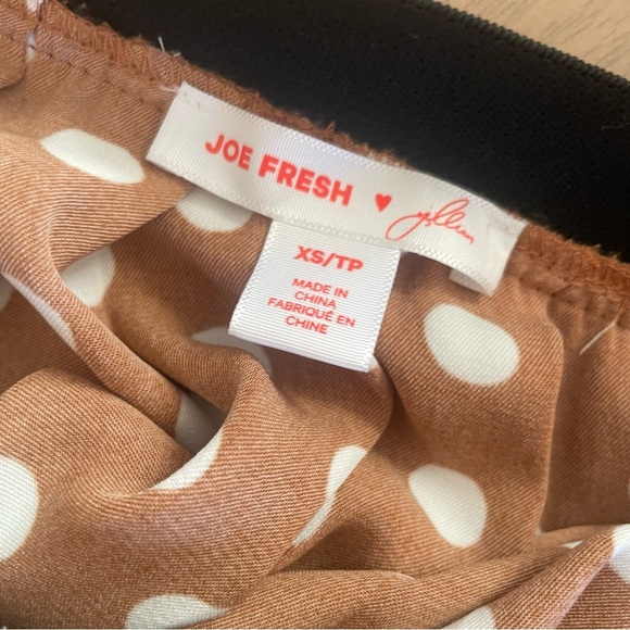 Jillian Harris X Joe Fresh Brown and White Polka Dot Shannon Skirt - Picture 4 of 7